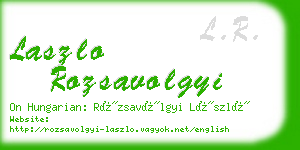 laszlo rozsavolgyi business card